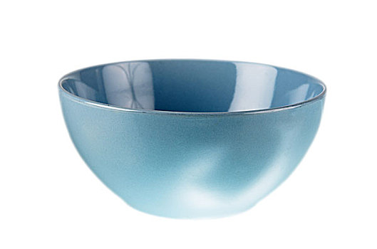 蓝色,陶瓷,碗,隔绝,白色背景