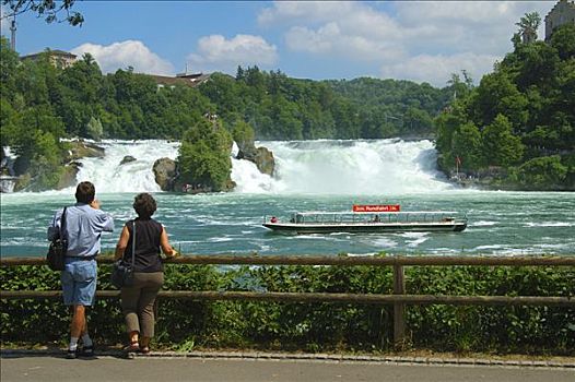 叫,莱茵河,瀑布,诺伊豪森,瑞士