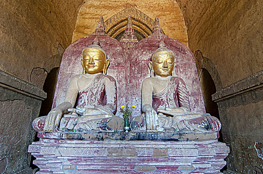 蒲甘,相似,古老,佛像,庙宇,曼德勒,缅甸
