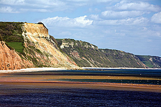 悬崖,侏罗纪海岸,德文郡,英格兰