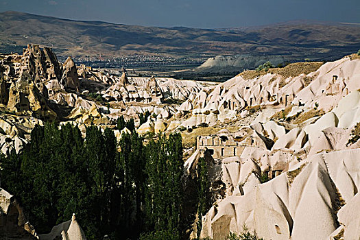 洞穴,住所,乌希萨尔,乡村,山谷,卡帕多西亚,土耳其