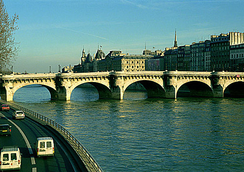 法国,巴黎,塞纳河,巴黎新桥