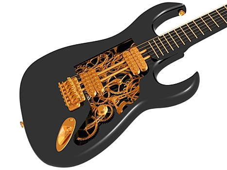 黑色,金色,机械,吉他