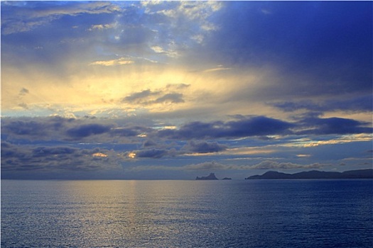 日落,福门特拉岛,伊比沙岛,地平线