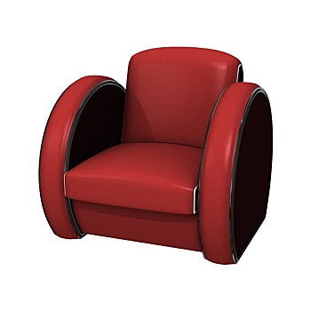 红色,椅子,白色