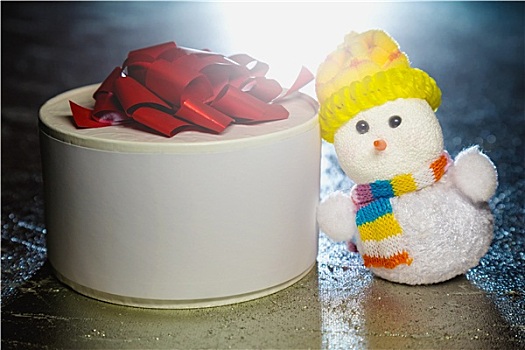 圣诞节,雪人,玩具,礼盒,礼物
