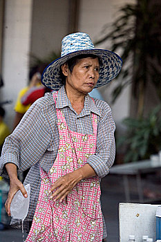 路边,摊贩,泰国,一月,2007年