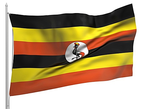 飞,旗帜,乌干达,国家