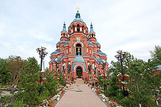 圣母大教堂,老城,伊尔库茨克,西伯利亚,俄罗斯联邦