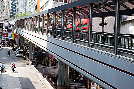 中心,扶梯,街道,香港