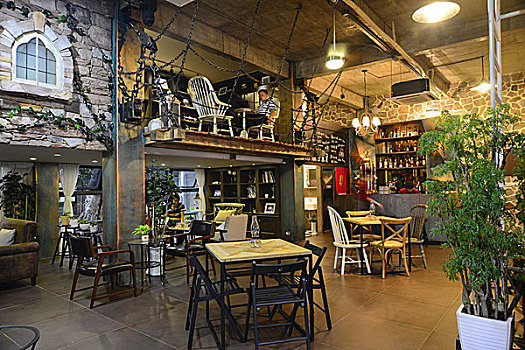 虎悦会咖啡馆内景,广东广州海珠tit创意园