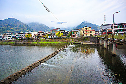 海曙,樟溪河,春天,雨,生态,乡村,山水,云雾