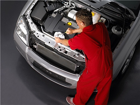 汽车修理,品质,检查,引擎,油