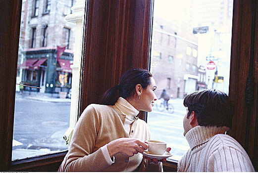 伴侣,咖啡,在家办公,纽约,美国
