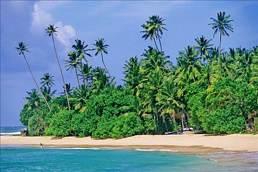斯里兰卡,南海岸,乌纳瓦图纳,海滩