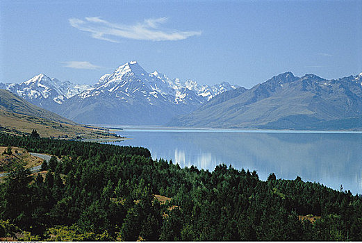 库克山,普卡基湖,新西兰