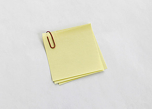 黄色,记事贴,纸夹,白色背景,背景