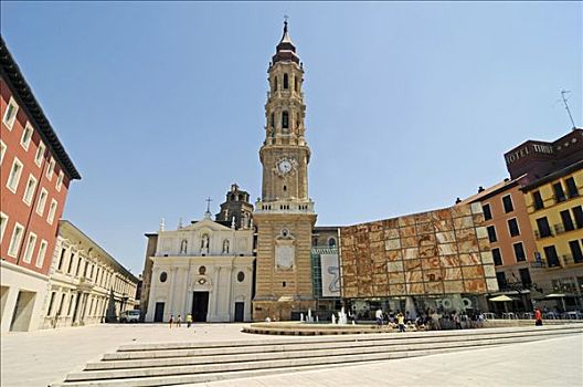 大教堂,萨拉戈萨,阿拉贡,西班牙,欧洲