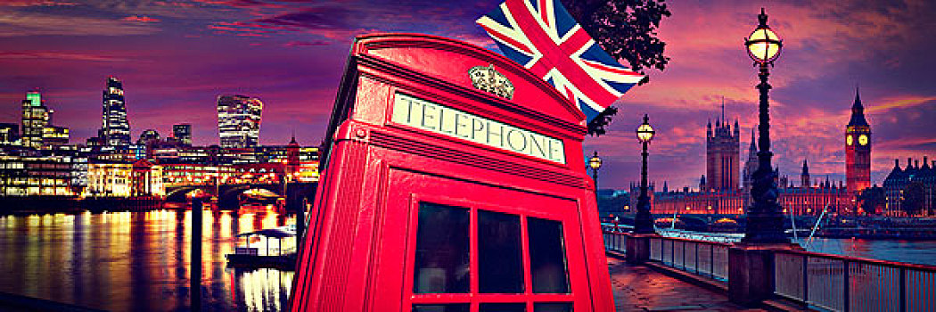 伦敦,电话亭,象征,地标建筑