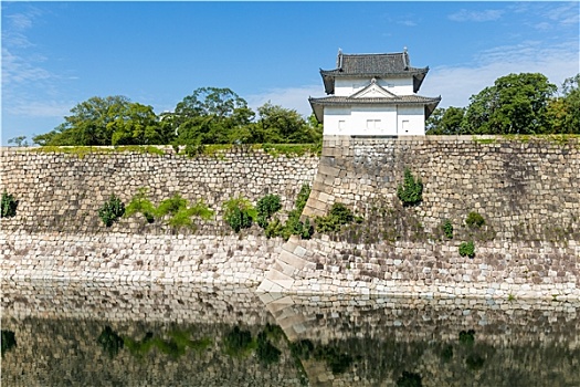 护城河,角塔,大阪城,大阪