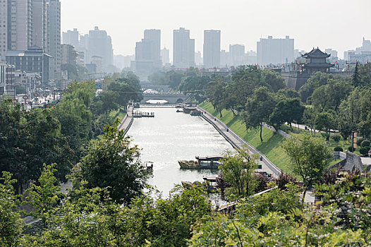 西安古城墙护城河