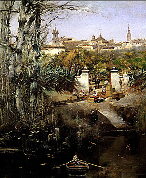 十二月,塞维利亚,油画,1891年