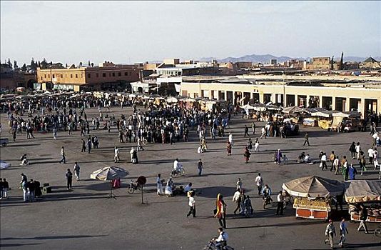 街景,市场,马拉喀什,摩洛哥,非洲
