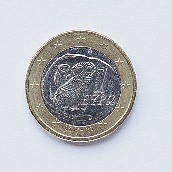 希腊,1欧元,硬币