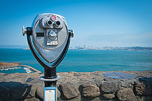旧金山,投币设备,双筒望远镜,马林县,加利福尼亚,美国