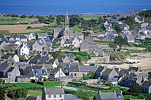 法国,布列塔尼半岛,乡村,教堂