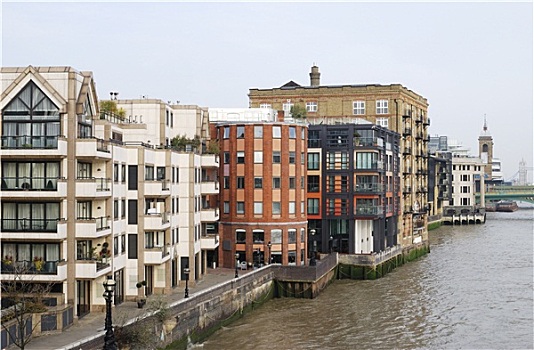 公寓,楼宇,泰晤士河,伦敦,英格兰