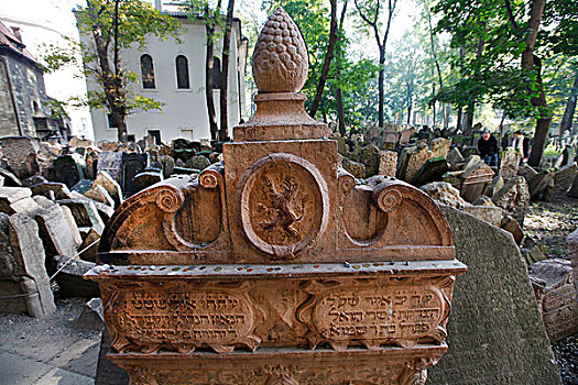 石头,犹太墓地,布拉格,捷克共和国,欧洲