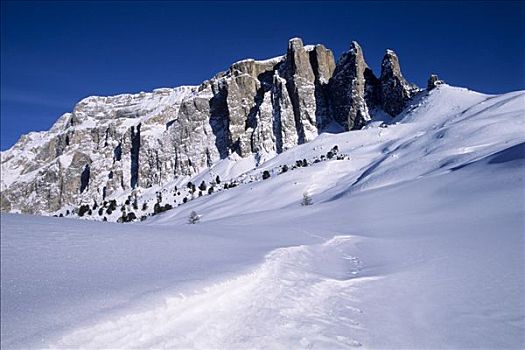 冬天,白云岩,南蒂罗尔,意大利,欧洲