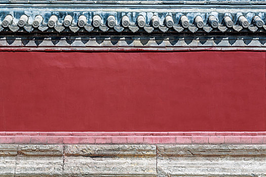 红色庙墙,河北正定隆兴寺