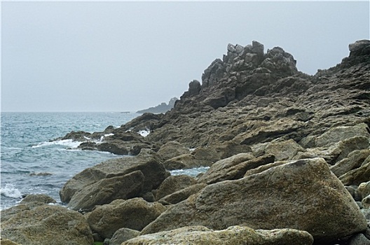 岩石海岸,特写