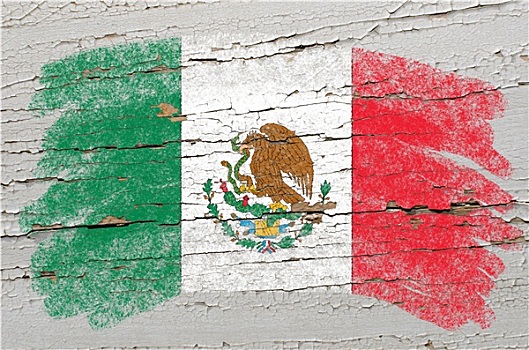 旗帜,墨西哥,低劣,木质,纹理,涂绘,粉笔
