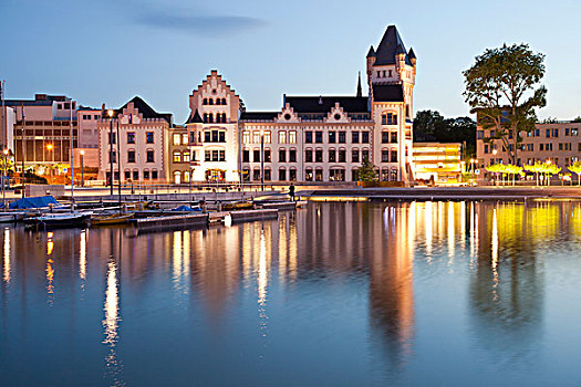 城堡,湖,多特蒙德,北莱茵威斯特伐利亚,德国,欧洲