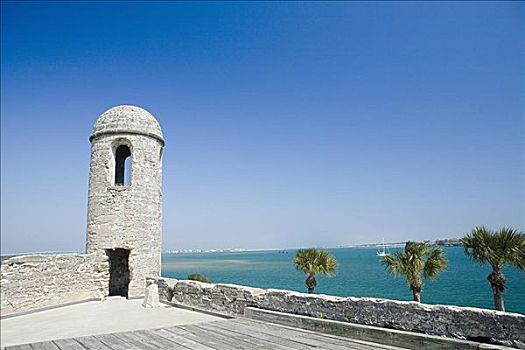 暸望,塔,城堡,国家纪念建筑,佛罗里达,美国