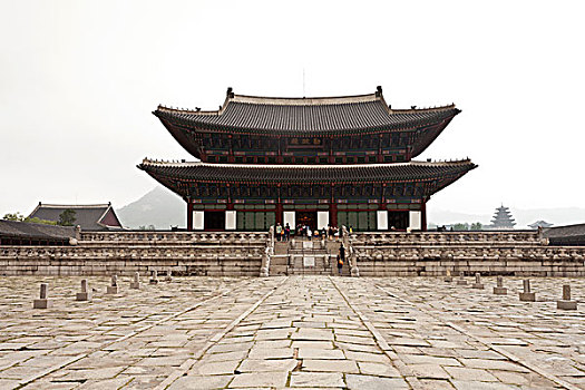 韩国首尔的古代皇宫,景福宫,的,勤政殿
