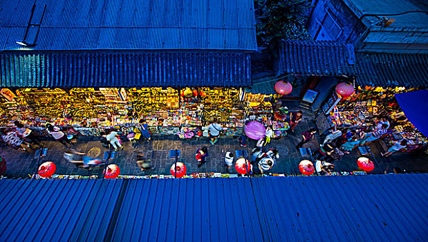 北京王府井小商品市场夜景