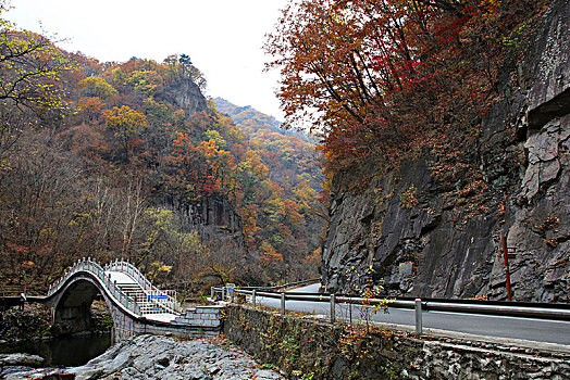 关门山,大石湖,秋天,红叶,晚秋,枫叶,绚丽,五彩缤纷,自然,颜色