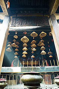 香,燃烧,中国寺庙