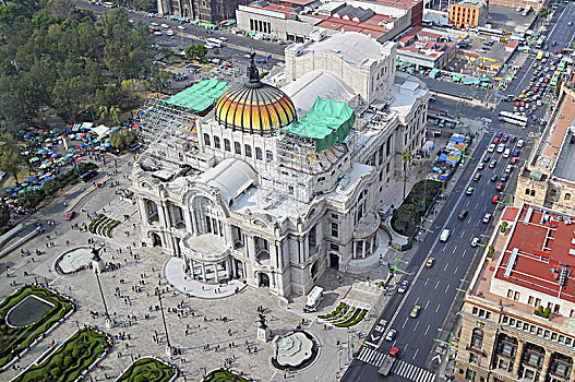 艺术宫,著名,剧院,博物馆,音乐,场所,墨西哥城