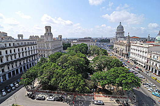 风景,广场,中心,老城,哈瓦那,古巴,加勒比,中美洲