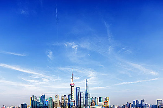 全景,天际线,上海,地标建筑