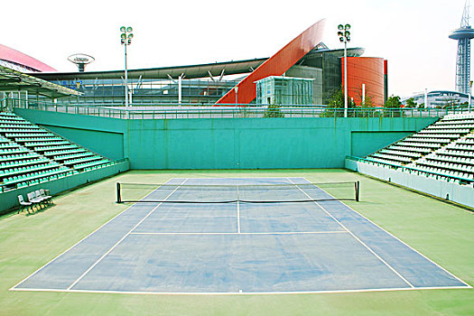 网球场内景