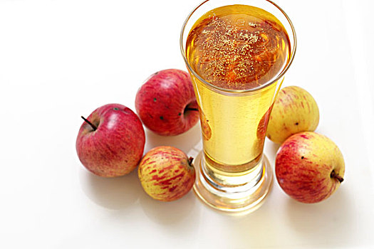 玻璃杯,苹果汁,苹果