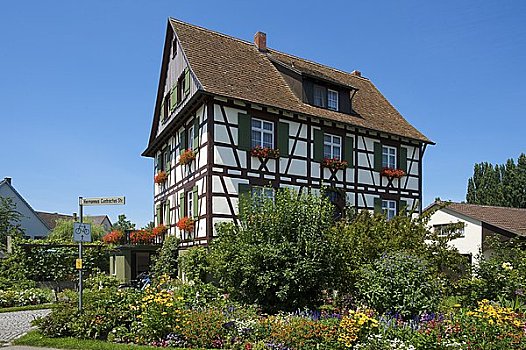 半木结构房屋,巴登符腾堡,德国,欧洲