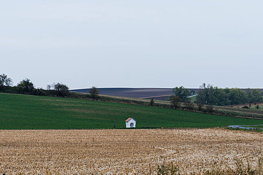 捷克南部摩拉维亚田园乡村风景