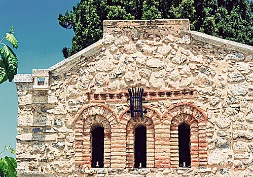 碎片,建筑,小教堂,克里特岛,希腊